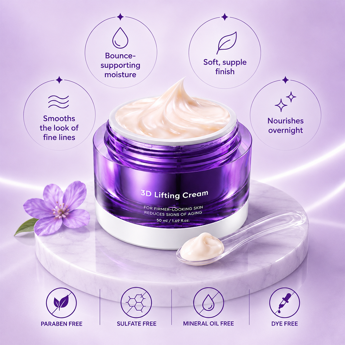 2026 3D Lifting Cream 1.7 fl oz | Advanced Korean Facial Night Cream