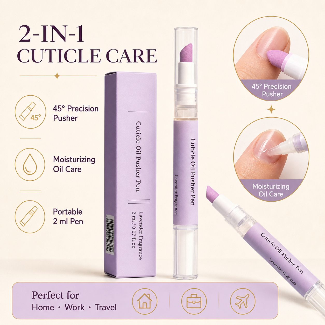 💅 2-in-1 Cuticle Oil Pusher Pen
