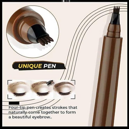 ✨Waterproof 4-Tip Beard & Eyebrow Pen – Smudge-Proof, Natural Look & Long-Lasting