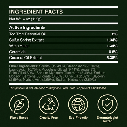 Tea Tree Cleansing Soap Bar, Refreshes & Balances Complexion
