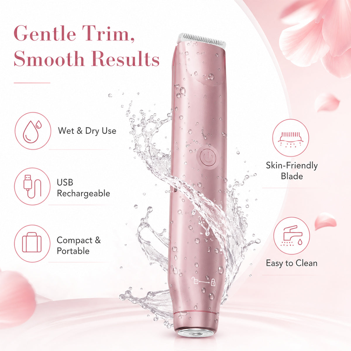 2-in-1 Rechargeable Bikini Trimmer – Waterproof