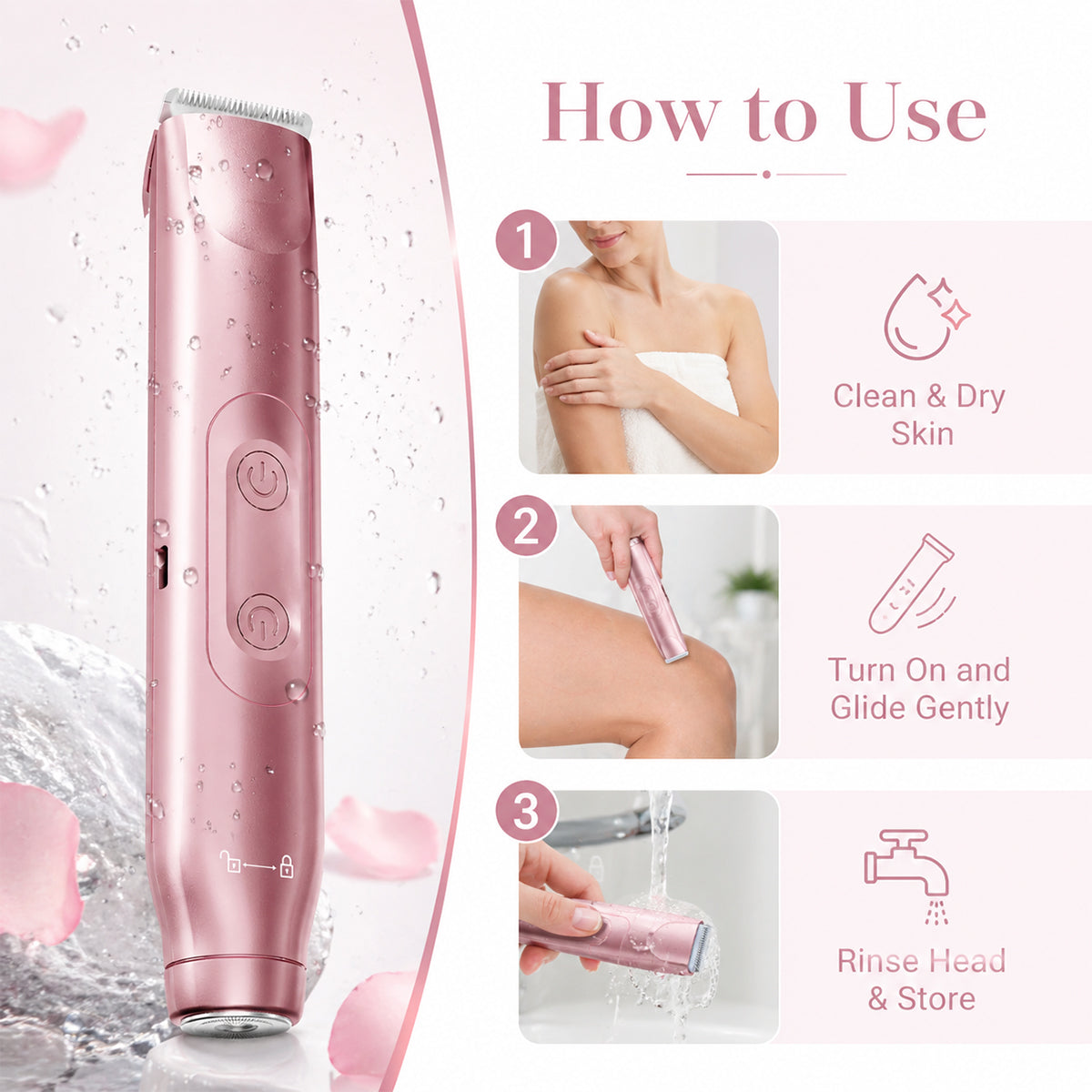 2-in-1 Rechargeable Bikini Trimmer – Waterproof