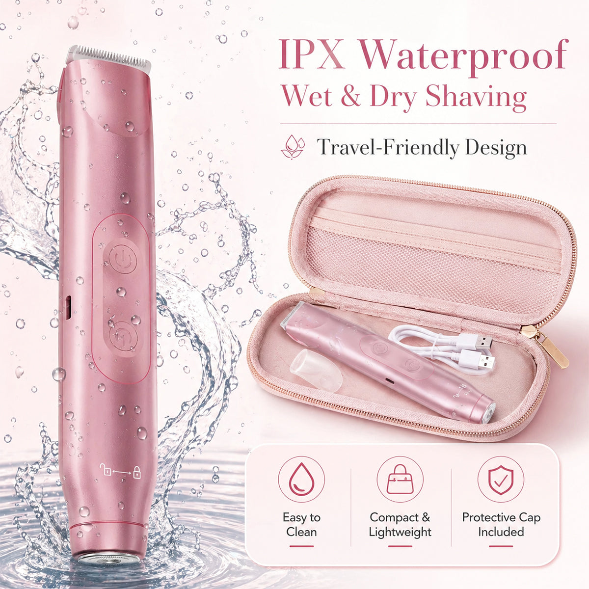 2-in-1 Rechargeable Bikini Trimmer – Waterproof