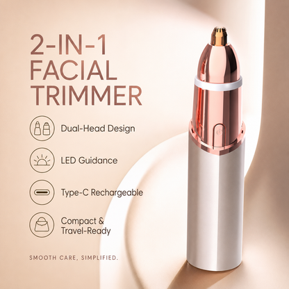 2-in-1 Women's Eyebrow and Facial Hair Removal Device