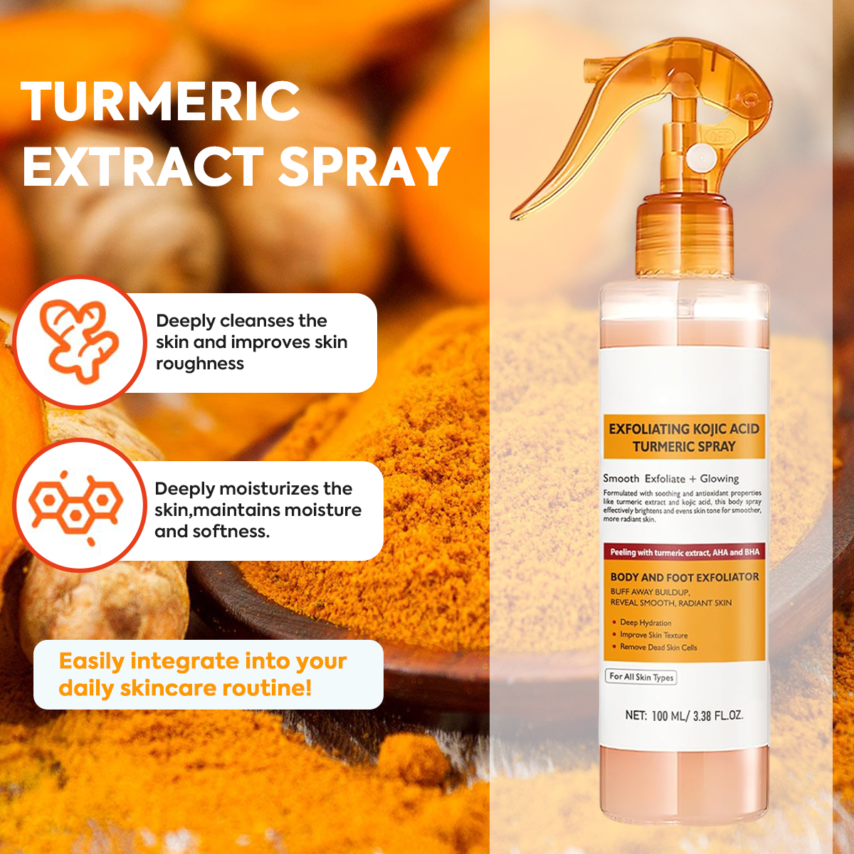 🌸 New! Peeling Shot Keratin Care Kojic Acid Turmeric Spray
