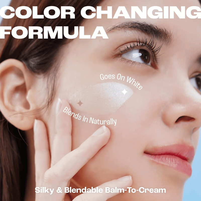 🔥LAST DAY 49% OFF - 🌟Cream Stick V White Korean Color-Changing Foundation Stick with Volufiline+ Free Brush