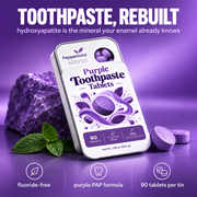 Purple Toothpaste Tablets w/ Hydroxyapatite & PAP (90)
