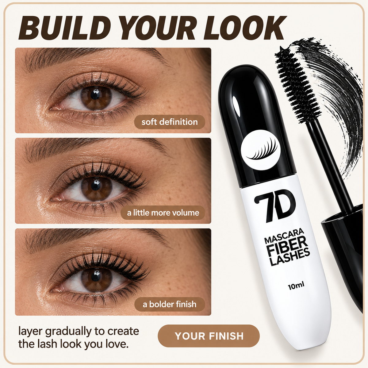 7D Silk Fiber Black Lengthening Mascara - Adult Beauty Makeup✨