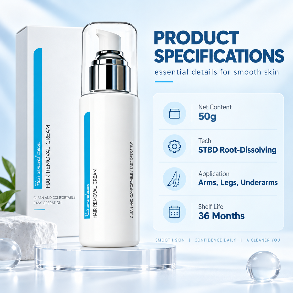 Ice‑Cooling Hair Removal Cream – Gentle for Sensitive Skin
