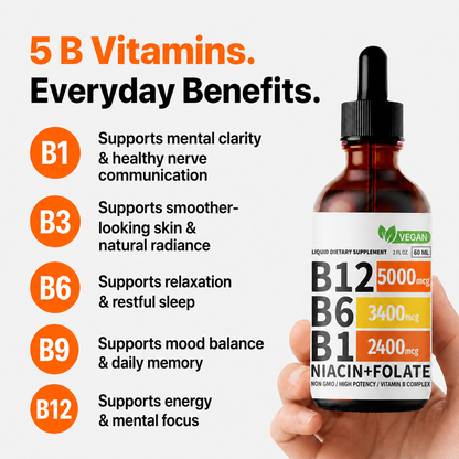 5-in-1 Vitamin B Complex Supplement – Daily Energy & Wellness Support