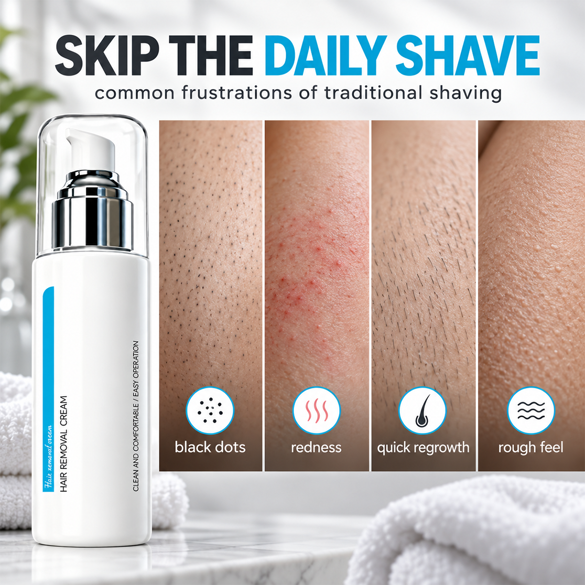 Ice‑Cooling Hair Removal Cream – Gentle for Sensitive Skin