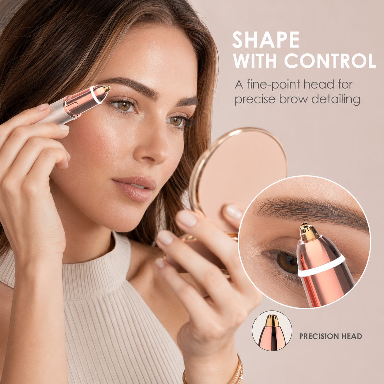 2-in-1 Women's Eyebrow and Facial Hair Removal Device