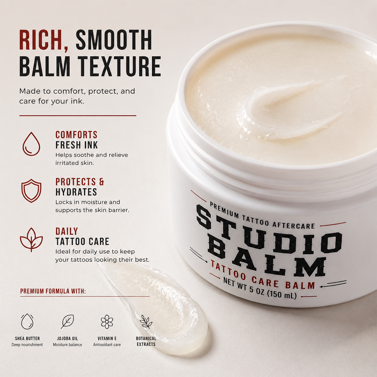 Non-Greasy Tattoo Balm for Daily Ink Care