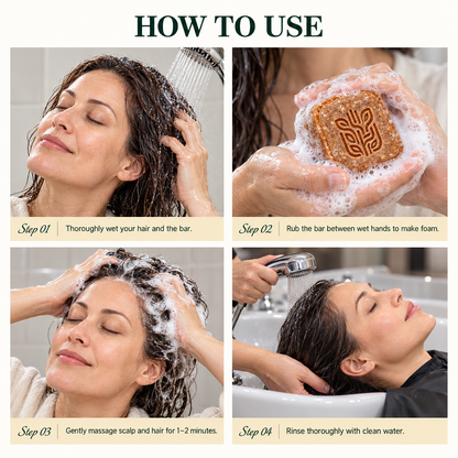 🌿 Herbal He Shou Wu Shampoo Bar with Arborvitae