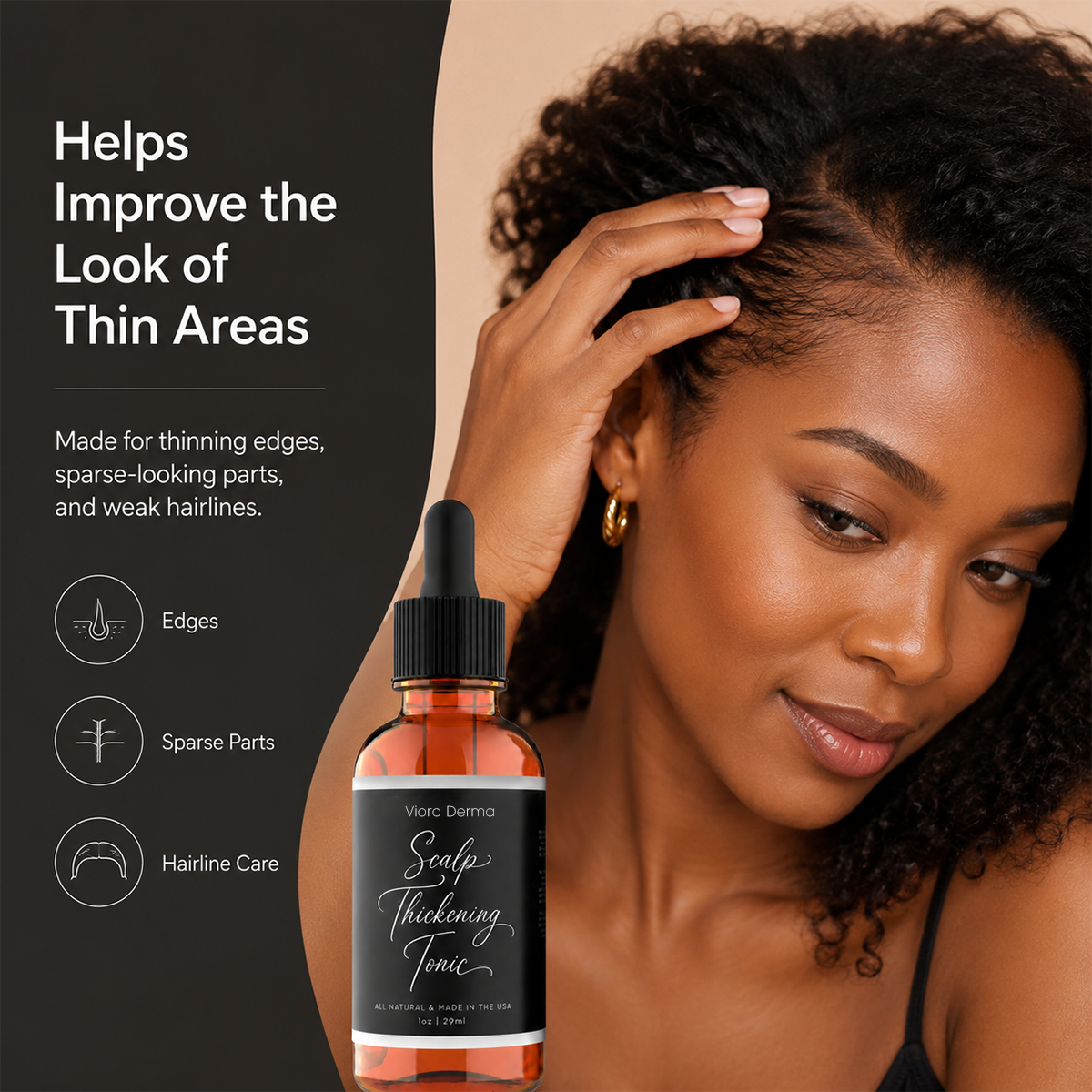 Hair Oil with Organic Herbs and Natural Vitamins