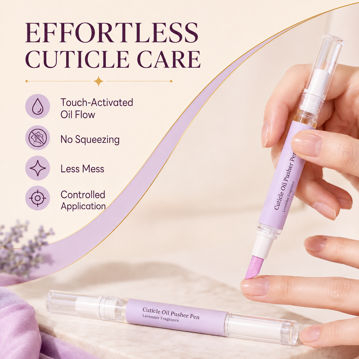 💅 2-in-1 Cuticle Oil Pusher Pen