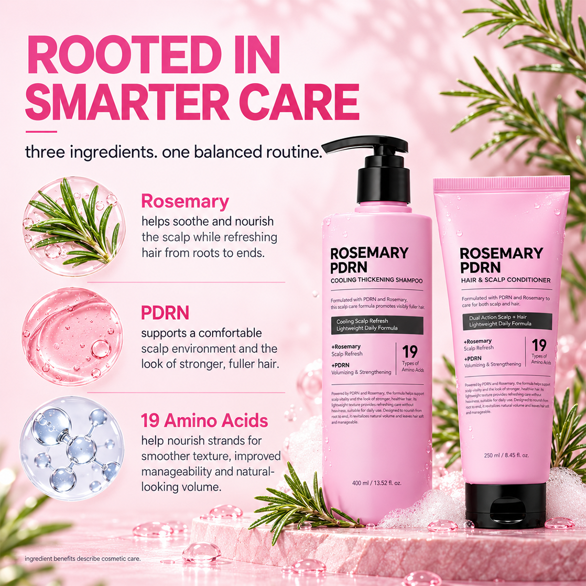 Rosemary PDRN Volumizing Shampoo & Conditioner Set
