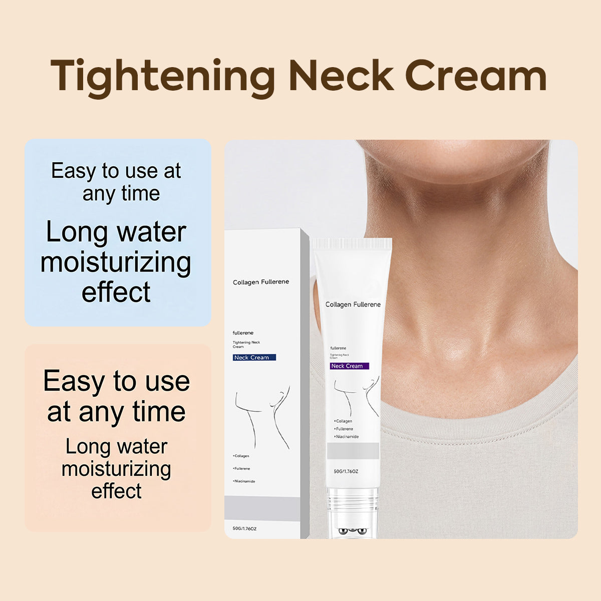 Roller Massage Neck Cream – Firms Skin, Smooths Wrinkles