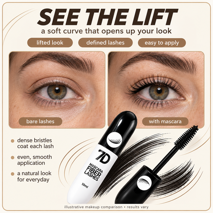 7D Silk Fiber Black Lengthening Mascara - Adult Beauty Makeup✨