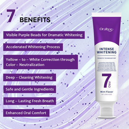 7 Pro Intensive Toothpaste– Whiter Teeth & Long-Lasting Fresh Breath