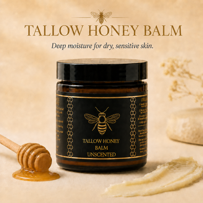Natural Organic Tallow Honey Moisturizing Balm