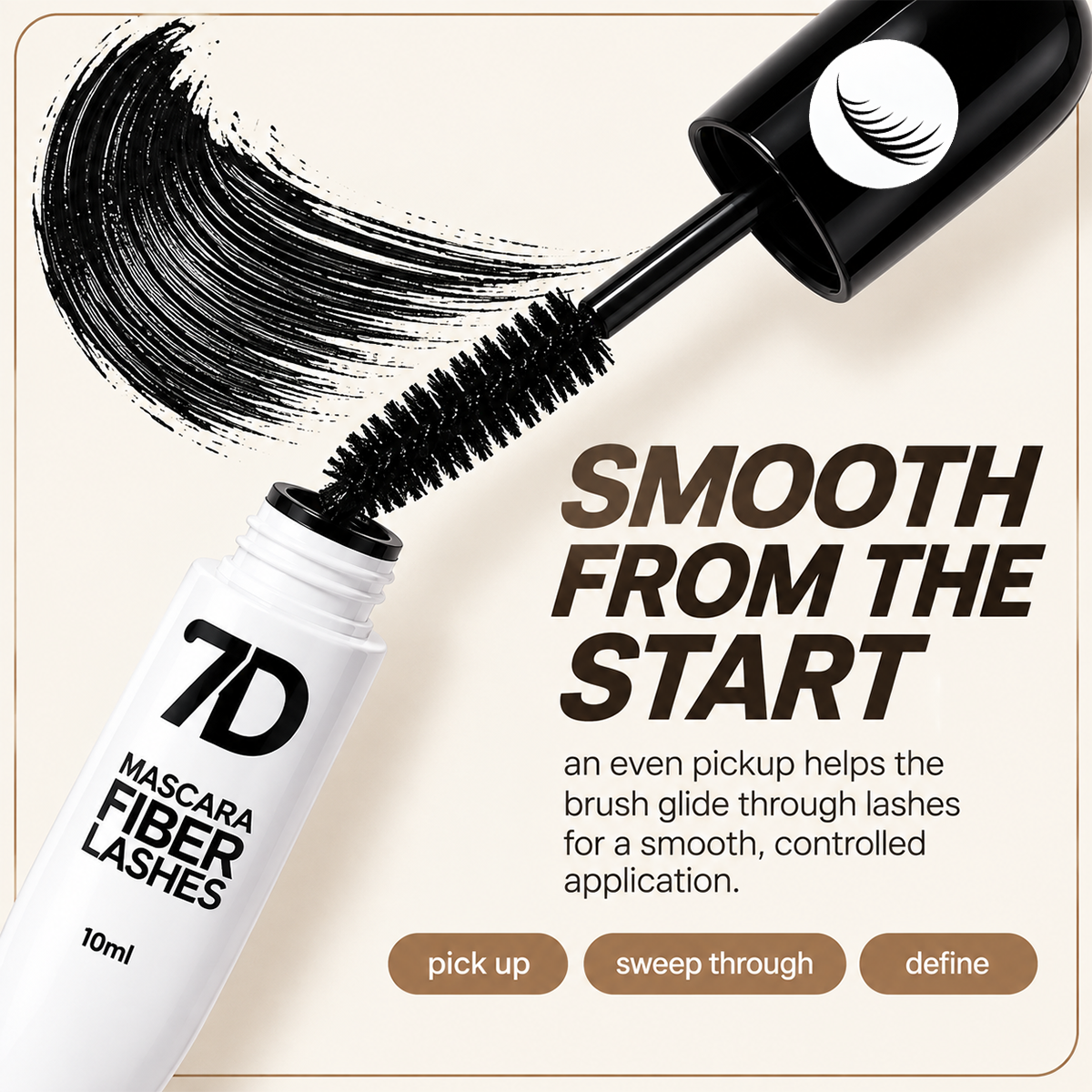 7D Silk Fiber Black Lengthening Mascara - Adult Beauty Makeup✨