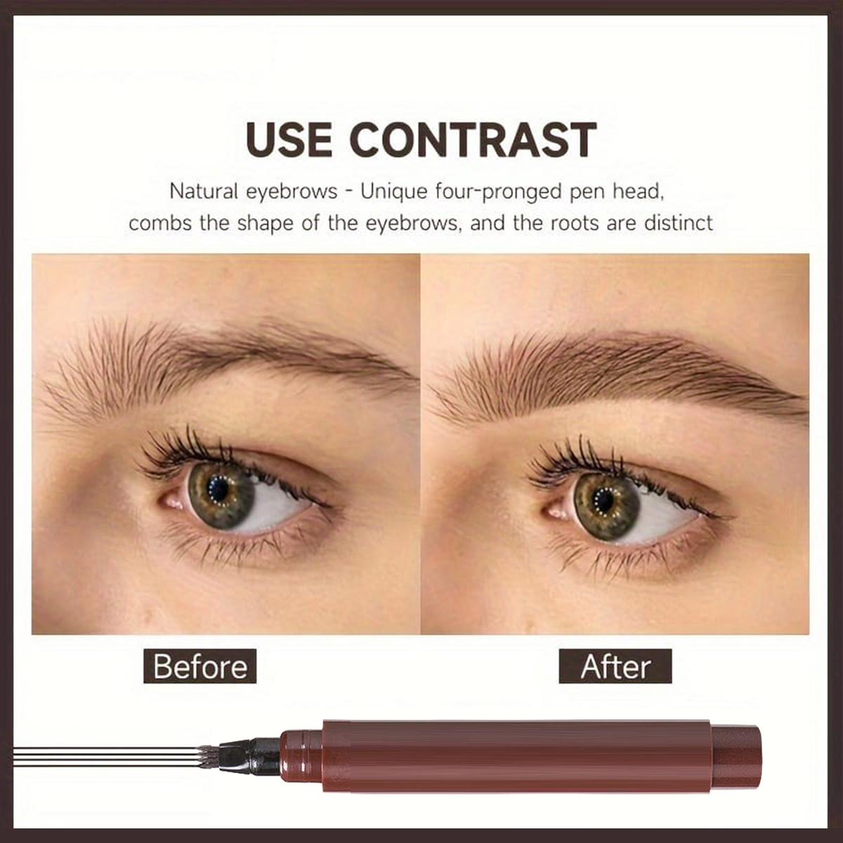 ✨Waterproof 4-Tip Beard & Eyebrow Pen – Smudge-Proof, Natural Look & Long-Lasting