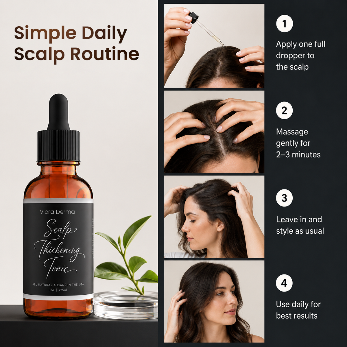 Hair Oil with Organic Herbs and Natural Vitamins