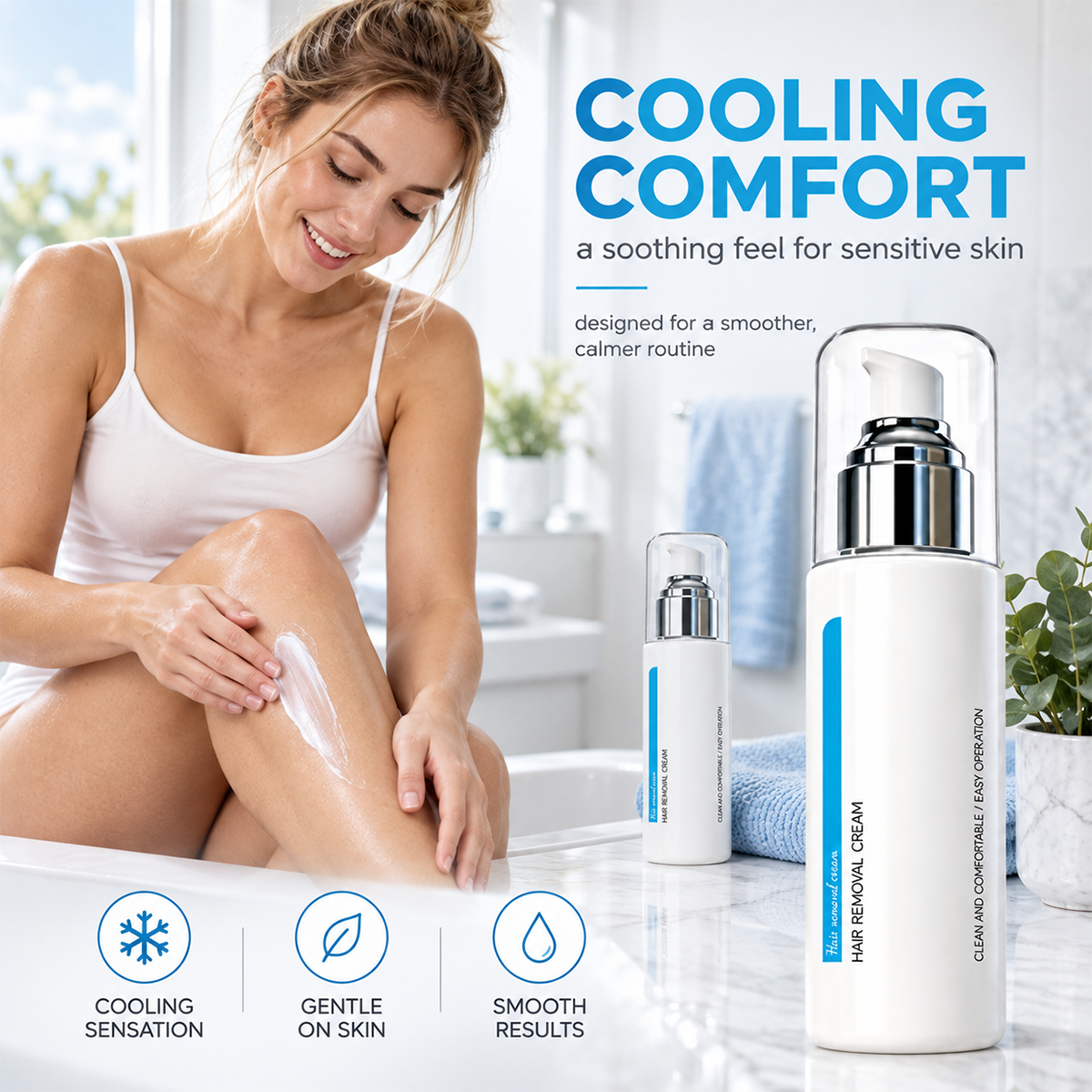 Ice‑Cooling Hair Removal Cream – Gentle for Sensitive Skin