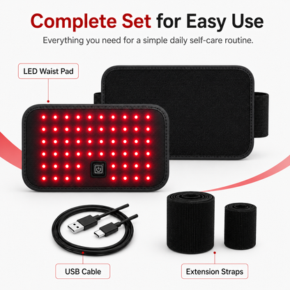 60 LED Dual-Wavelength Red Light Waist Wrap Belt