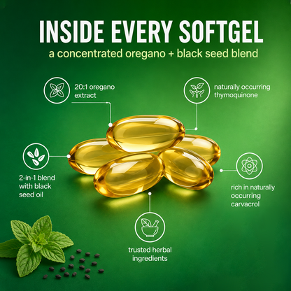 Oregano & Black Seed Oil Softgels