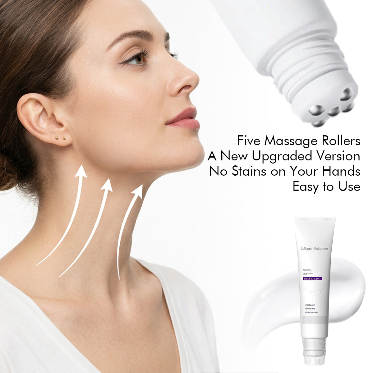 Roller Massage Neck Cream – Firms Skin, Smooths Wrinkles