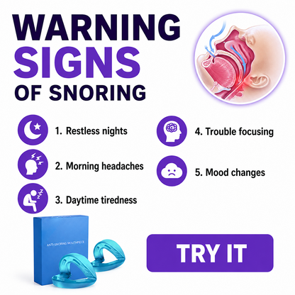 Universal Anti-Snoring Mouthpiece - Adjustable Comfort Fit for Better Sleep😴