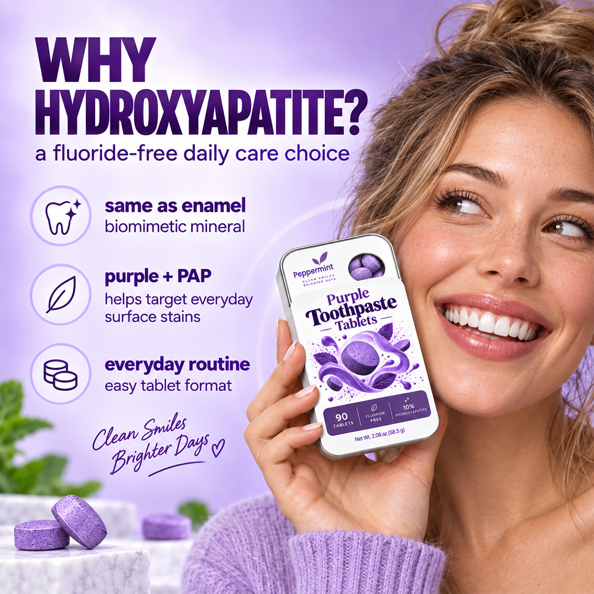 Hydroxyapatite Toothpaste Tablets