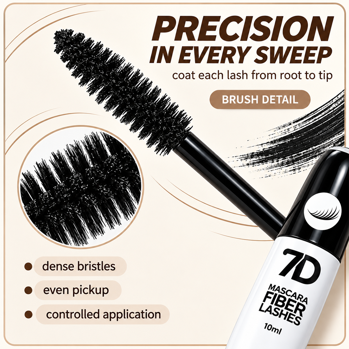 7D Silk Fiber Black Lengthening Mascara - Adult Beauty Makeup✨