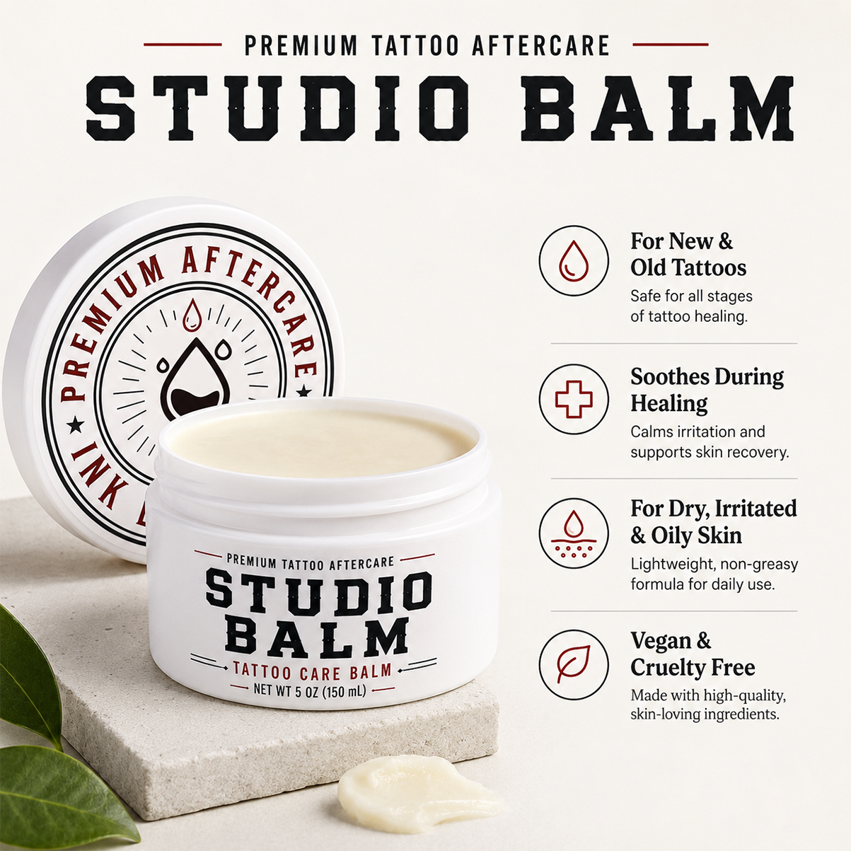 Non-Greasy Tattoo Balm for Daily Ink Care