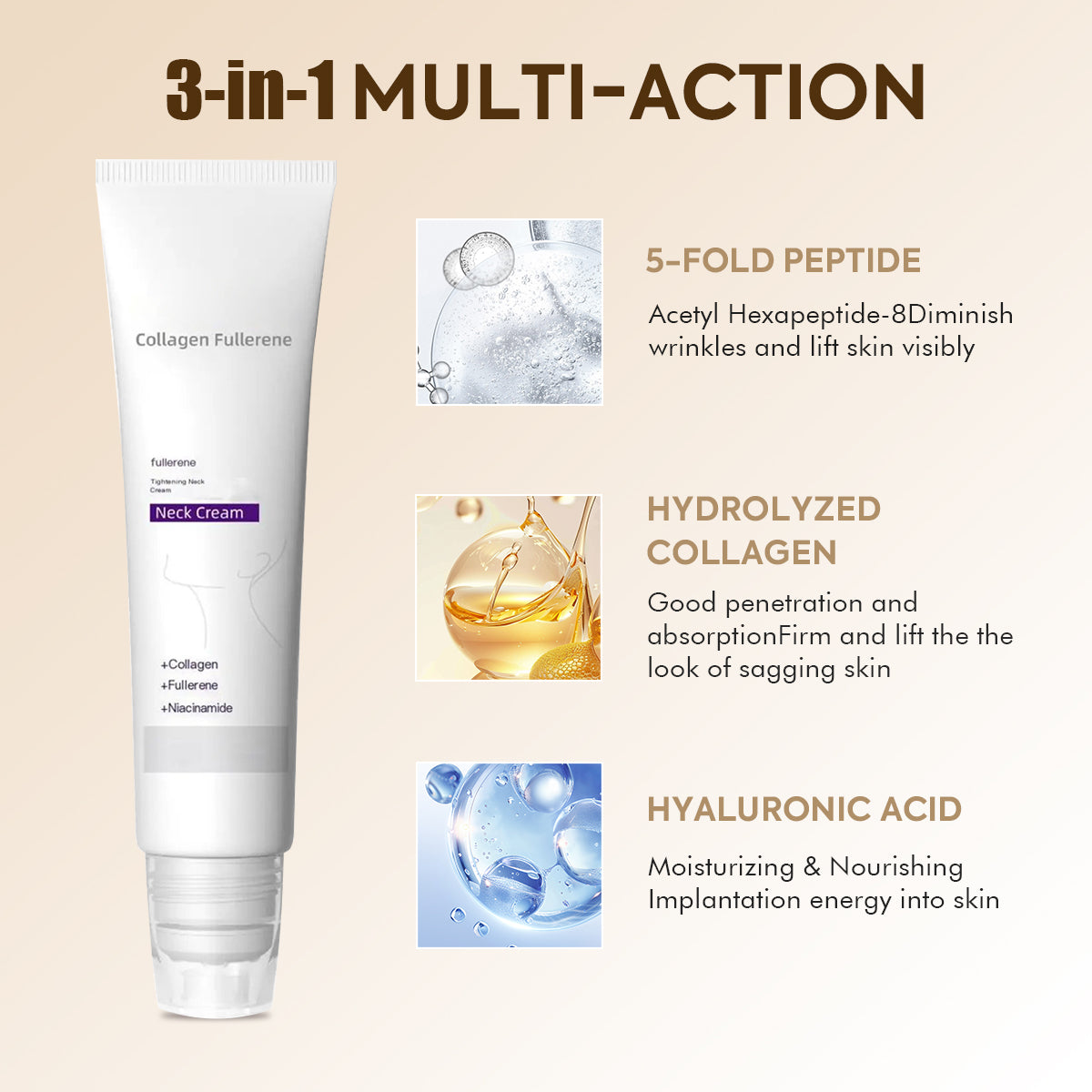 Roller Massage Neck Cream – Firms Skin, Smooths Wrinkles