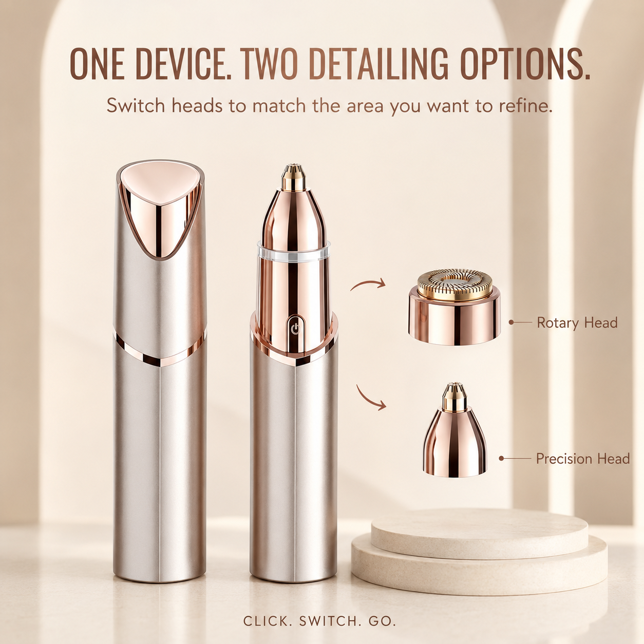 2-in-1 Women's Eyebrow and Facial Hair Removal Device