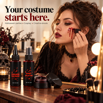 Halloween Beauty SFX Makeup-3PCS Fake Blood Kit