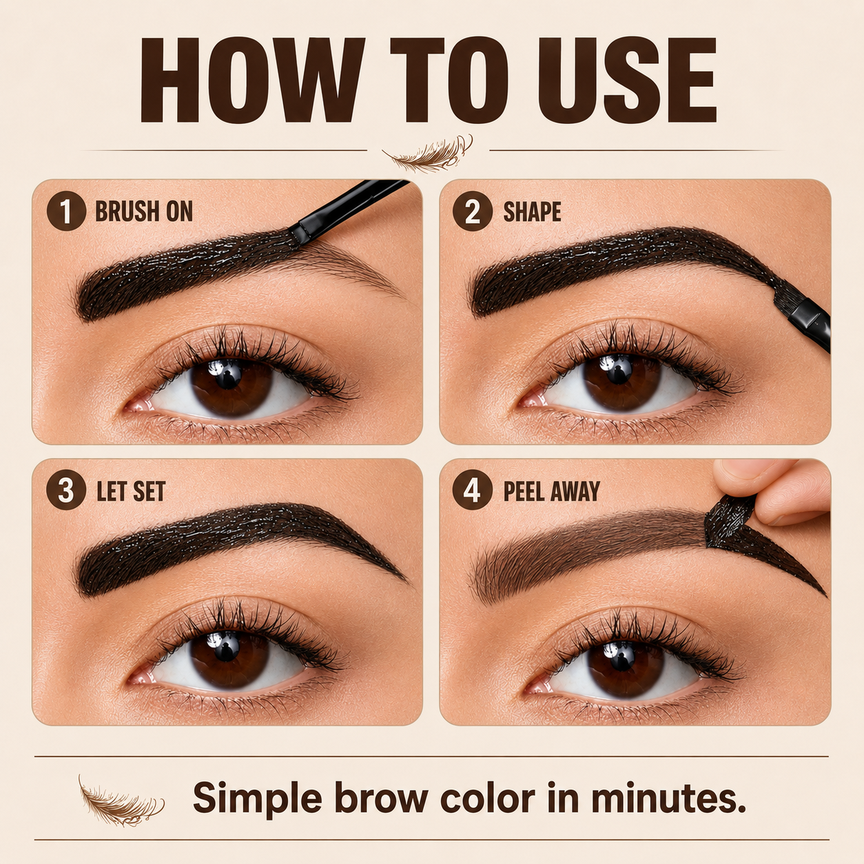 Tear-Off Waterproof Eyebrow Tint Cream