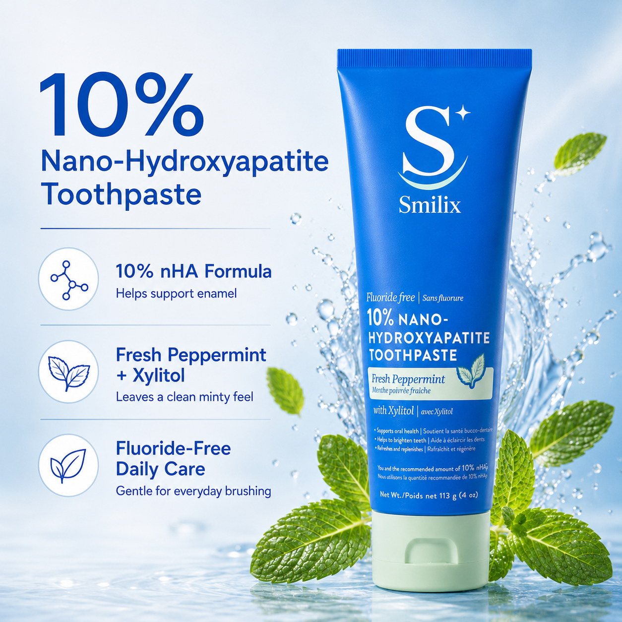 Fluoride Free Nano Hydroxyapatite Toothpaste with Fresh Mint