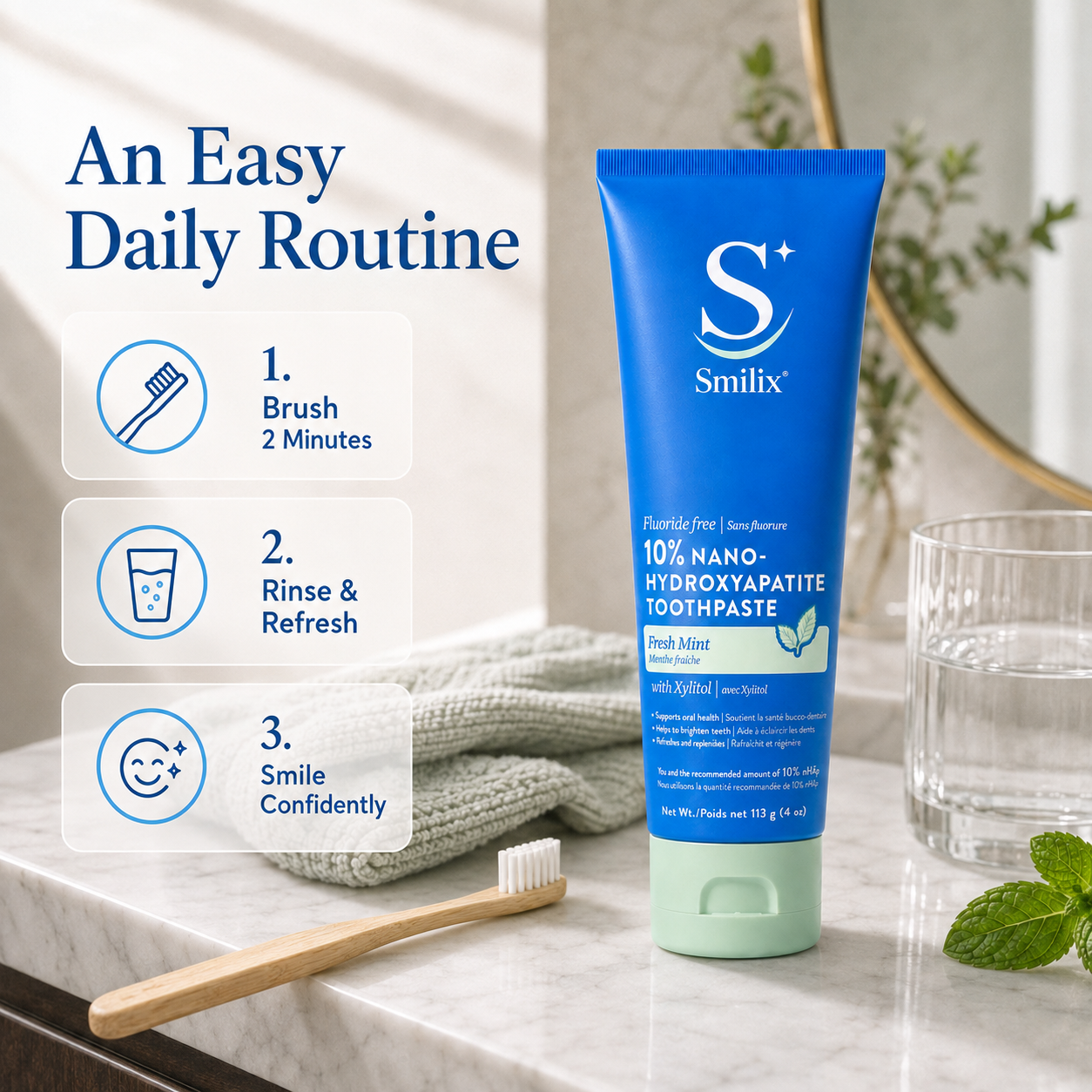 Fluoride Free Nano Hydroxyapatite Toothpaste with Fresh Mint