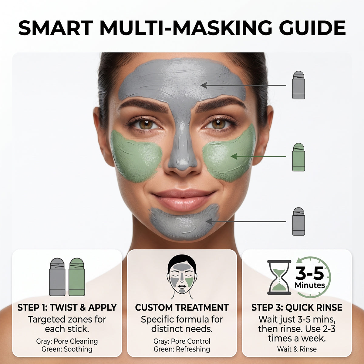 Blackhead Control & Acne Care Deep Cleansing Clay Stick Duo Set