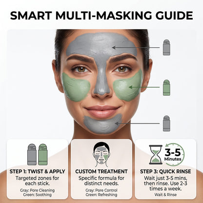 Blackhead Control & Acne Care Deep Cleansing Clay Stick Duo Set