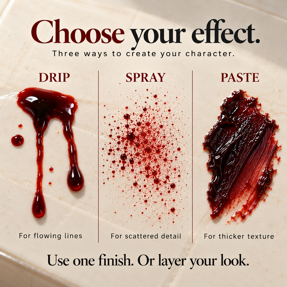Halloween Beauty SFX Makeup-3PCS Fake Blood Kit