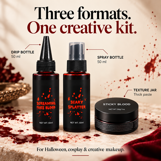Halloween Beauty SFX Makeup-3PCS Fake Blood Kit