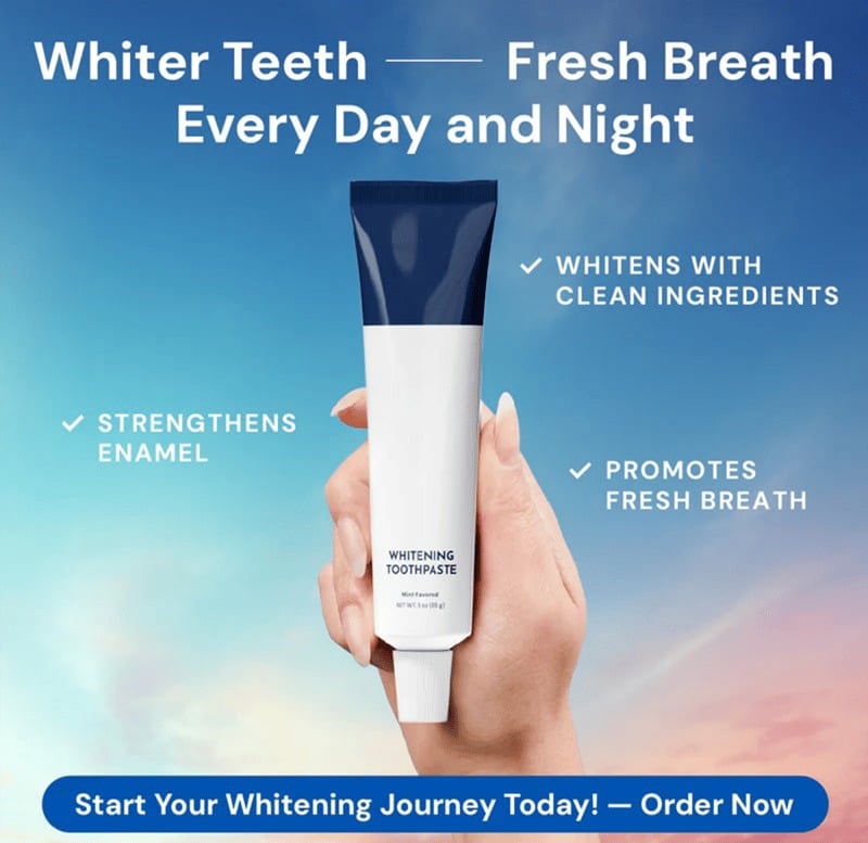 Fluoride-Free Hydroxyapatite Teeth Whitening Toothpaste with Coconut Oil & Xylitol ❄️