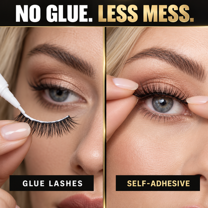 🌺Glue-Free Self-Adhesive Lashes – 3-Second, Natural & Reusable