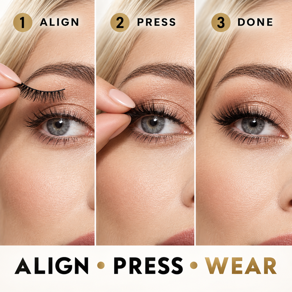 🌺Glue-Free Self-Adhesive Lashes – 3-Second, Natural & Reusable