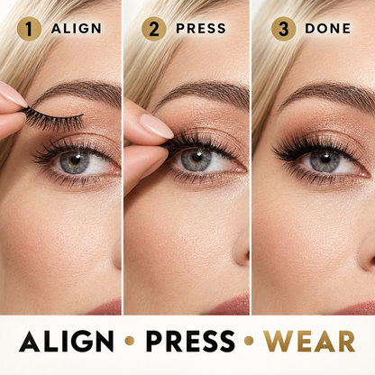 🌺Glue-Free Self-Adhesive Lashes – 3-Second, Natural & Reusable